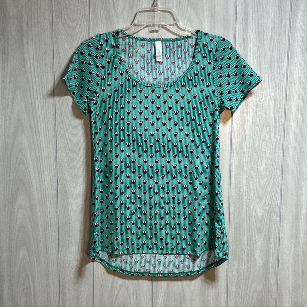 LuLaRoe Minnie Mouse Short Sleeve Shirt Size XXS